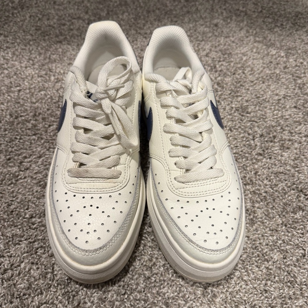 White with Navy Nike